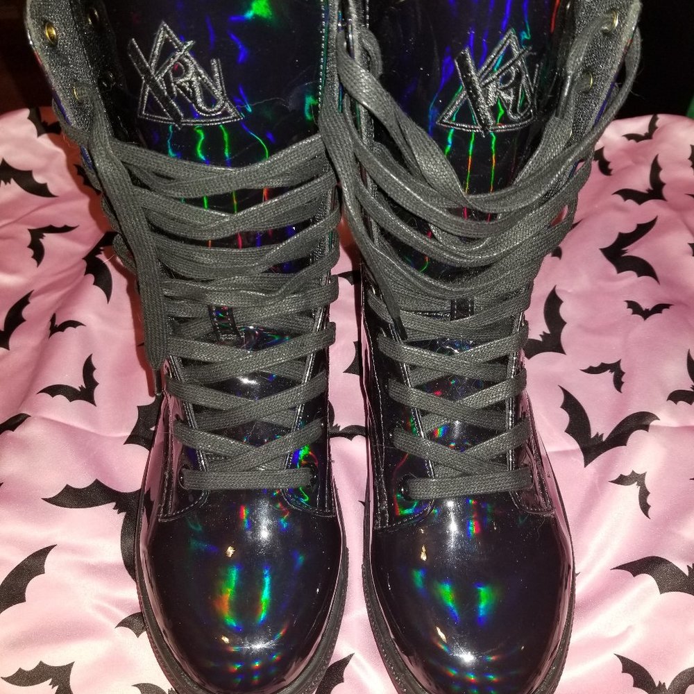 YRU holographic ankle boot